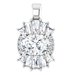 Sterling Silver Natural White Sapphire & 1/3 CTW Natural Diamond Pendant